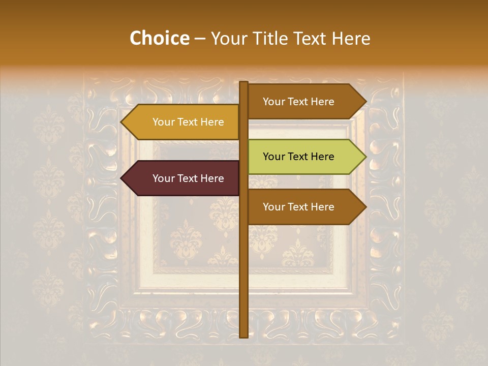 Golden Decorative Cover PowerPoint Template