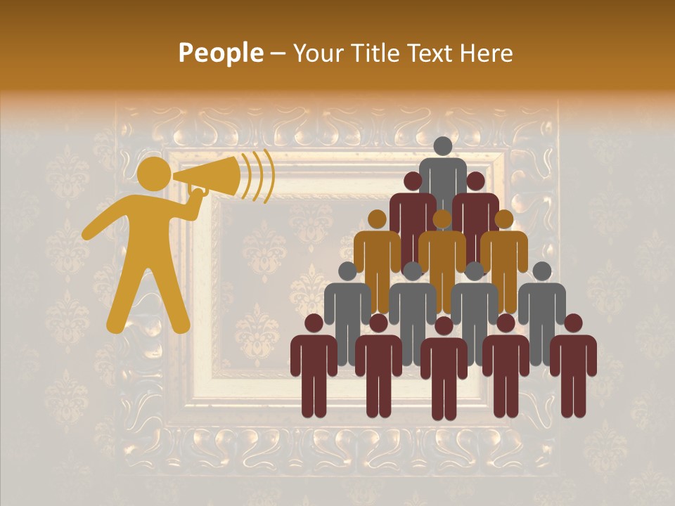 Golden Decorative Cover PowerPoint Template