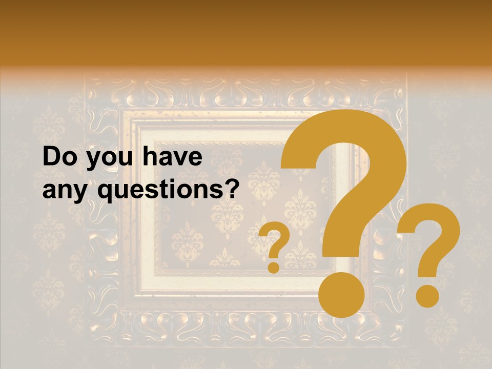 Golden Decorative Cover PowerPoint Template