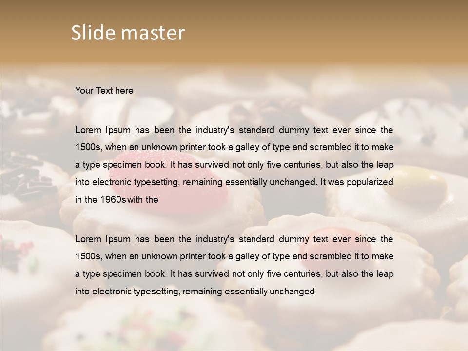 Close Up Dessert Icing PowerPoint Template