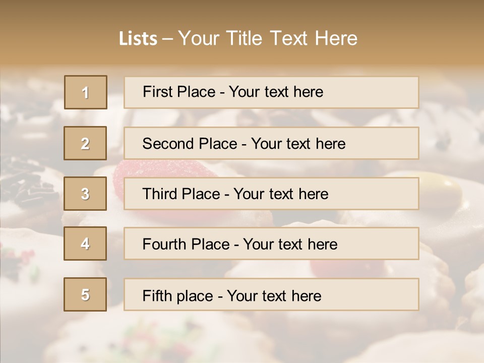 Close Up Dessert Icing PowerPoint Template