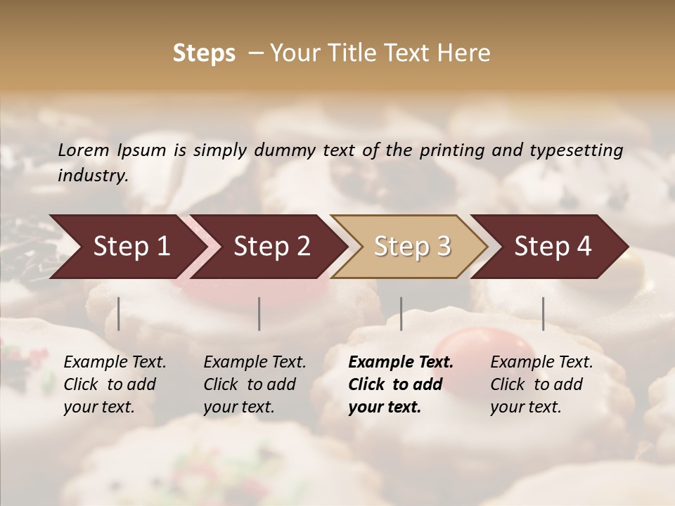 Close Up Dessert Icing PowerPoint Template