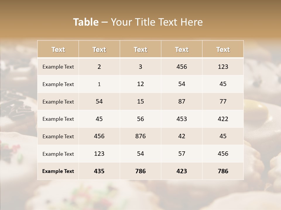 Close Up Dessert Icing PowerPoint Template