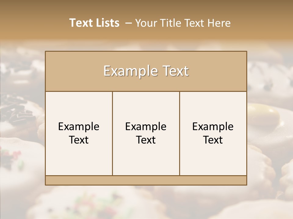 Close Up Dessert Icing PowerPoint Template