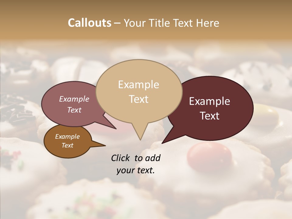 Close Up Dessert Icing PowerPoint Template