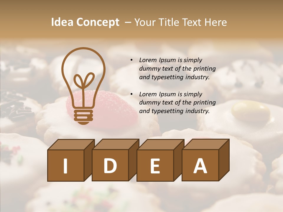 Close Up Dessert Icing PowerPoint Template