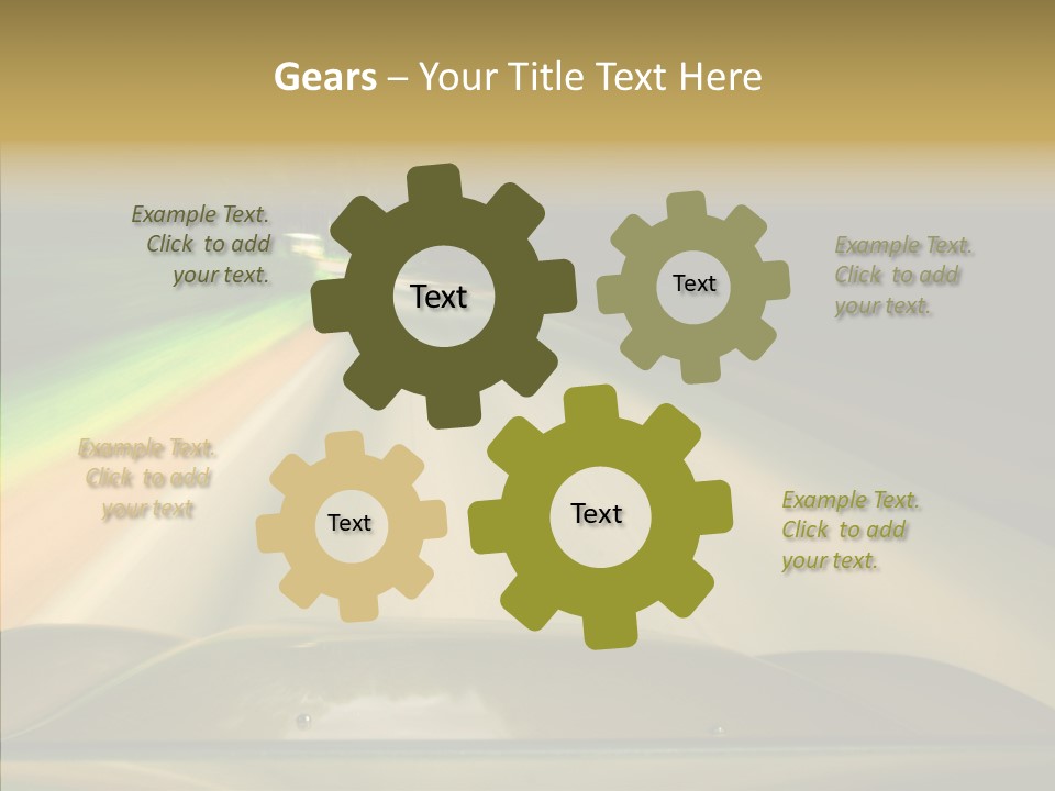 Accelerate Speedlight Automobile PowerPoint Template