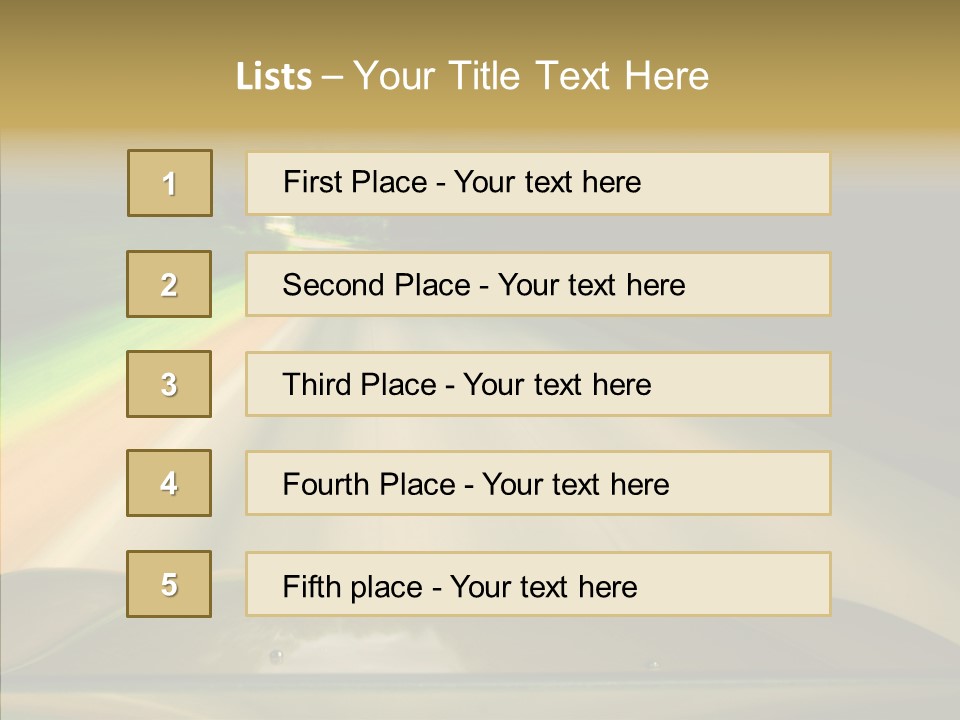 Accelerate Speedlight Automobile PowerPoint Template