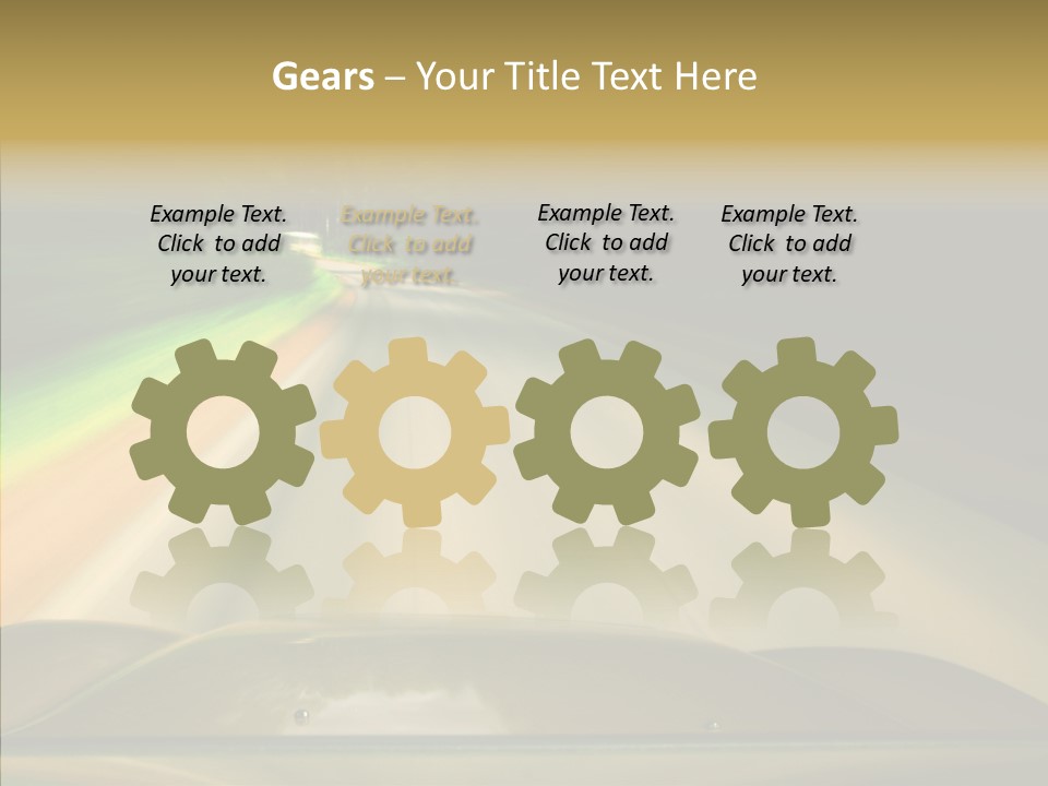 Accelerate Speedlight Automobile PowerPoint Template