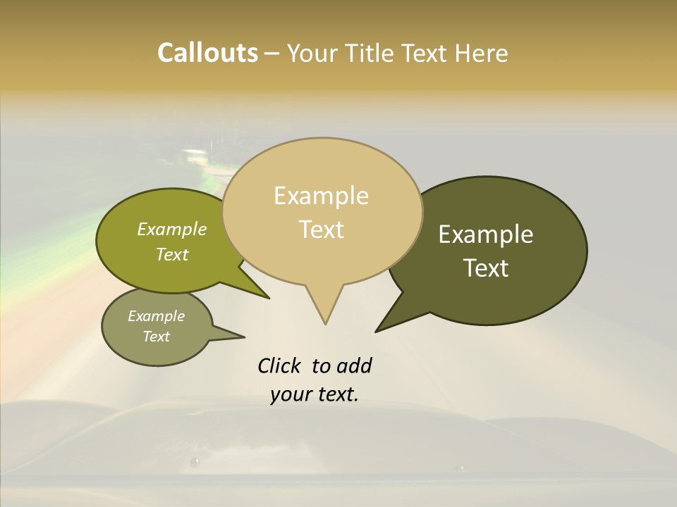 Accelerate Speedlight Automobile PowerPoint Template