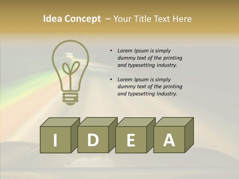 Accelerate Speedlight Automobile PowerPoint Template