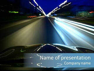 Perspective View Glow PowerPoint Template