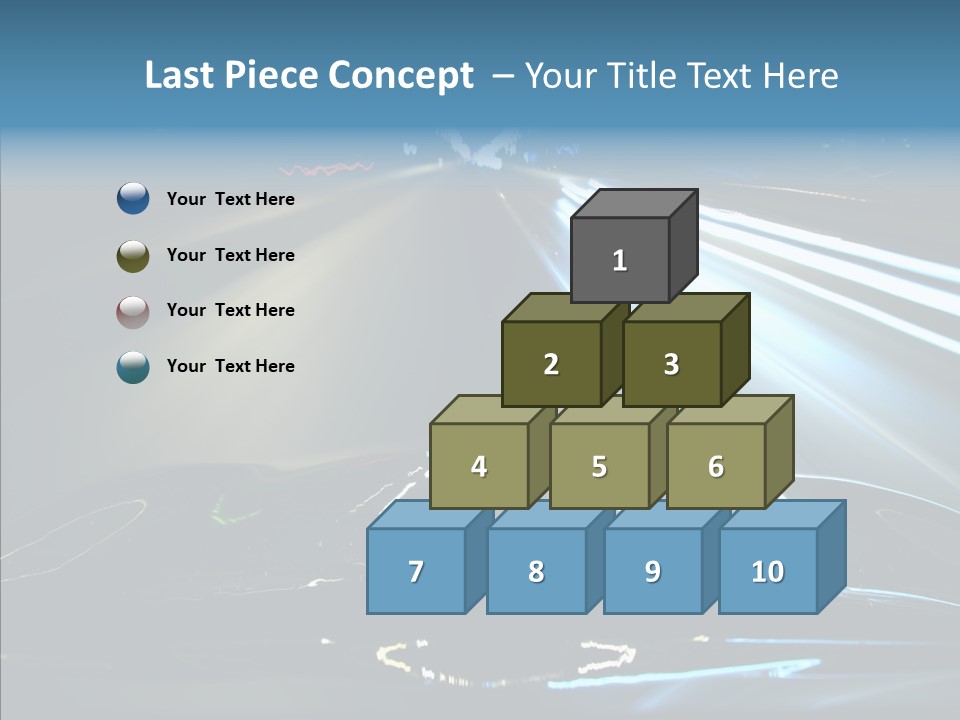 Perspective View Glow PowerPoint Template