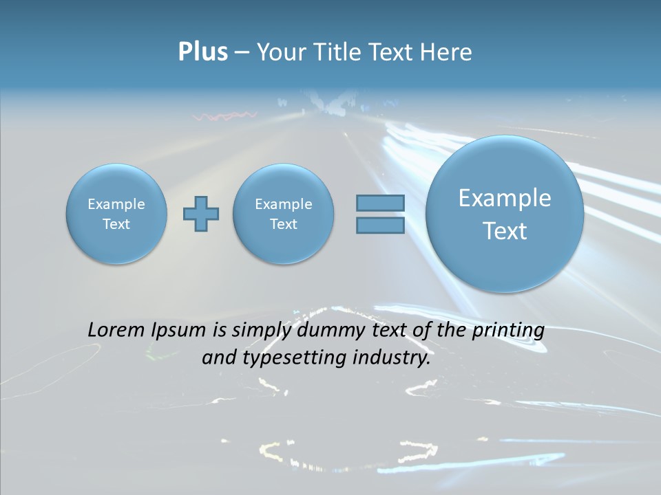 Perspective View Glow PowerPoint Template