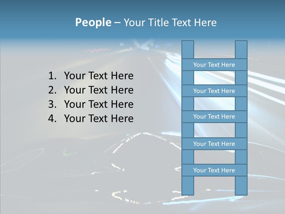 Perspective View Glow PowerPoint Template