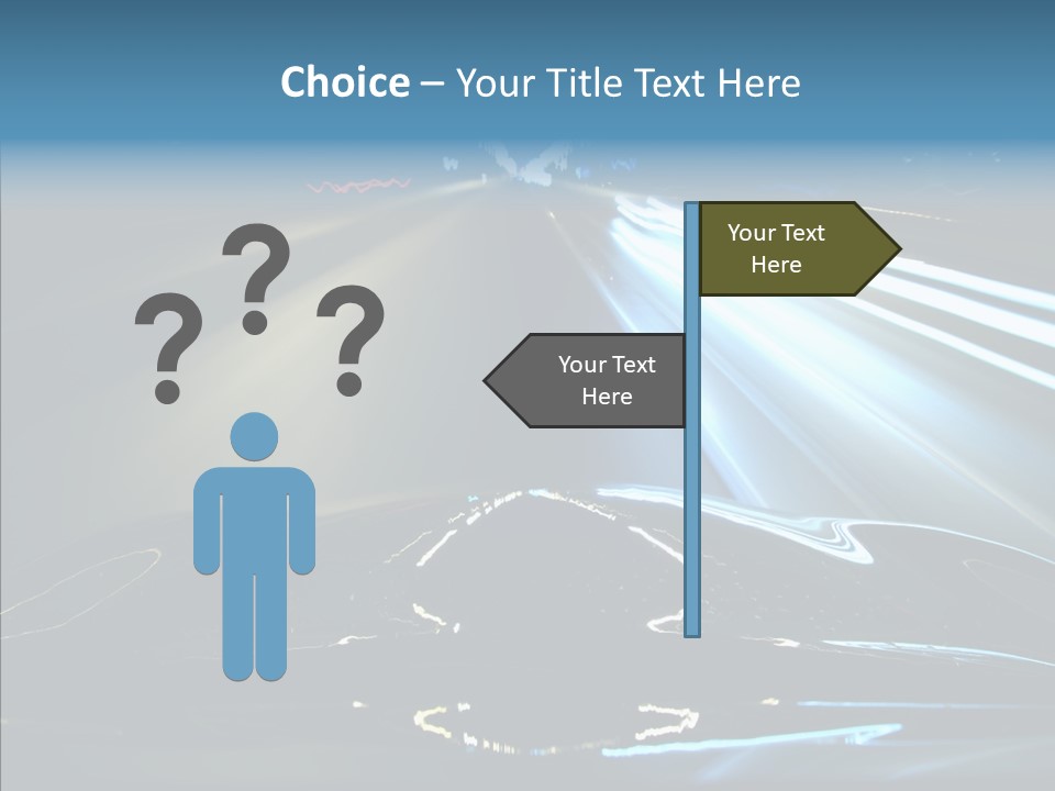 Perspective View Glow PowerPoint Template