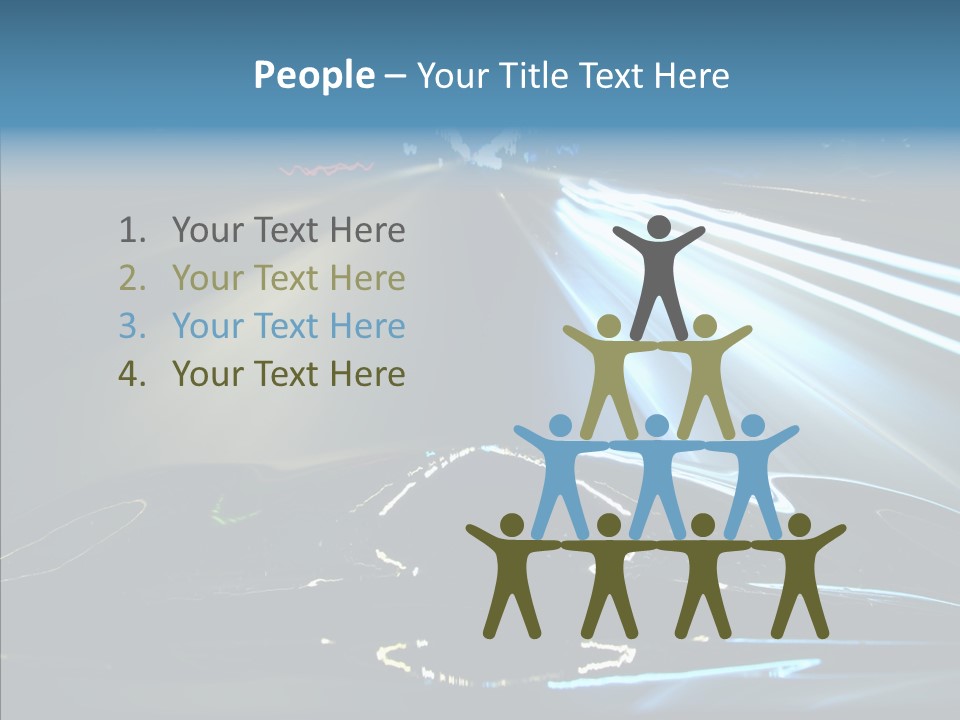 Perspective View Glow PowerPoint Template