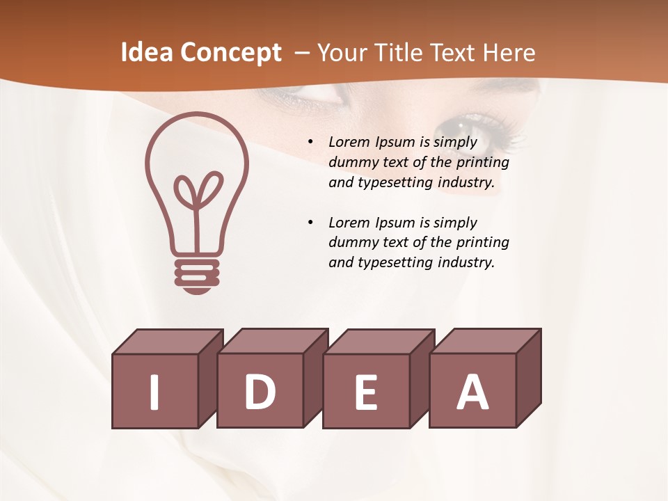 Eastern Veil Young PowerPoint Template