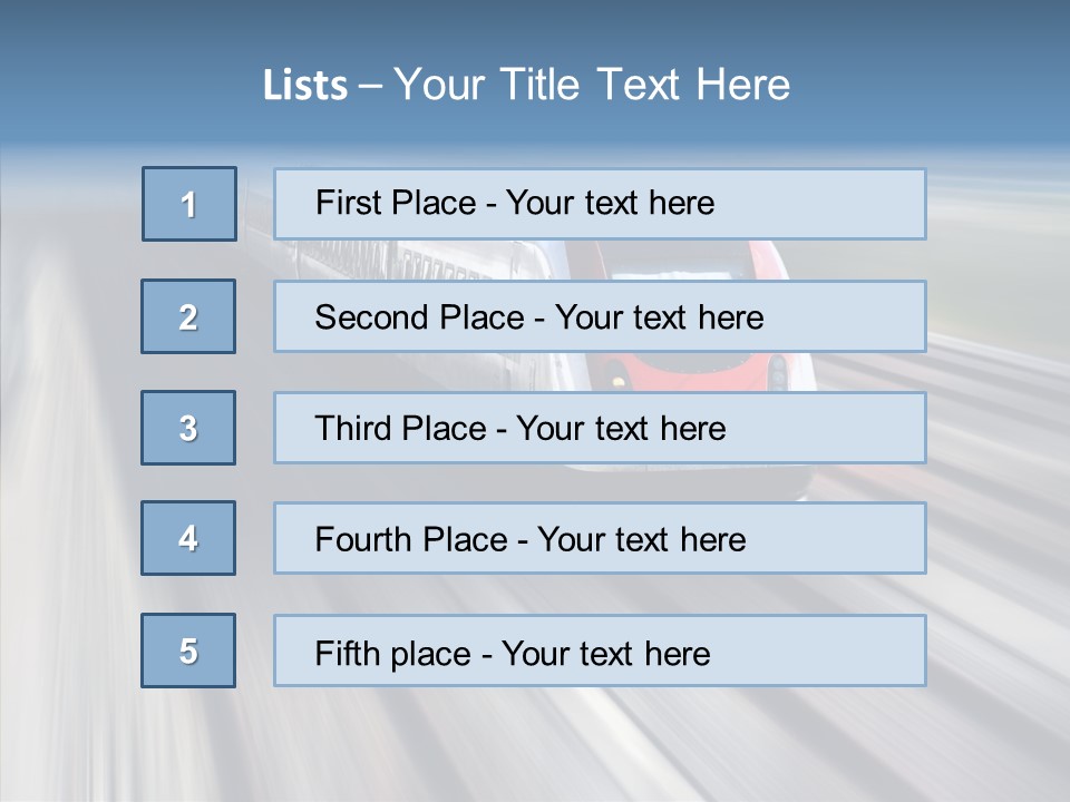 Track Vehicle Motion PowerPoint Template