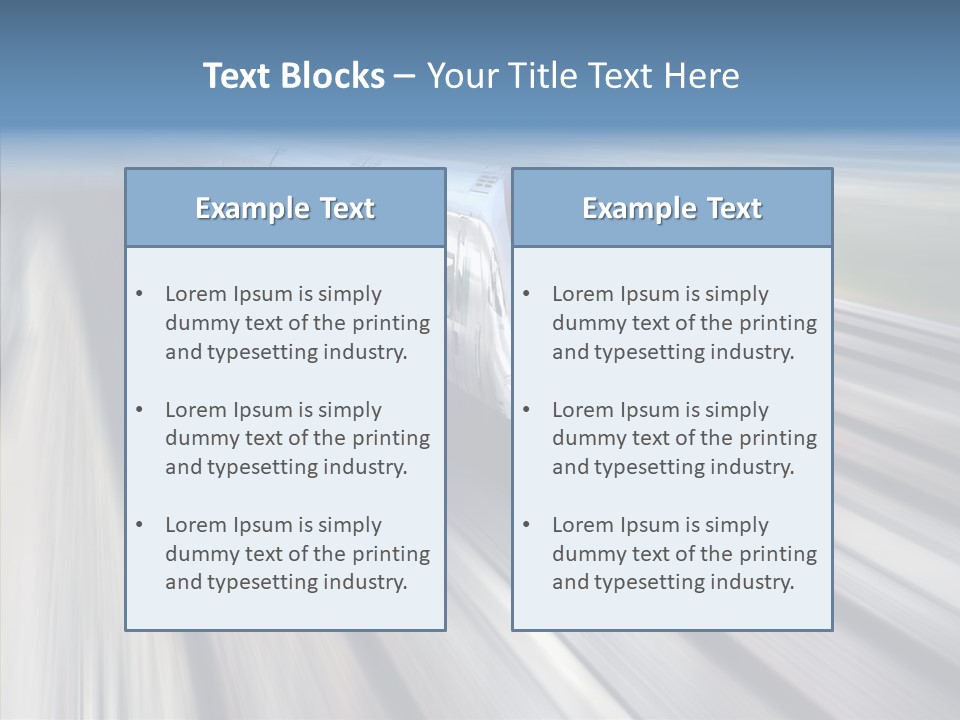 Track Vehicle Motion PowerPoint Template