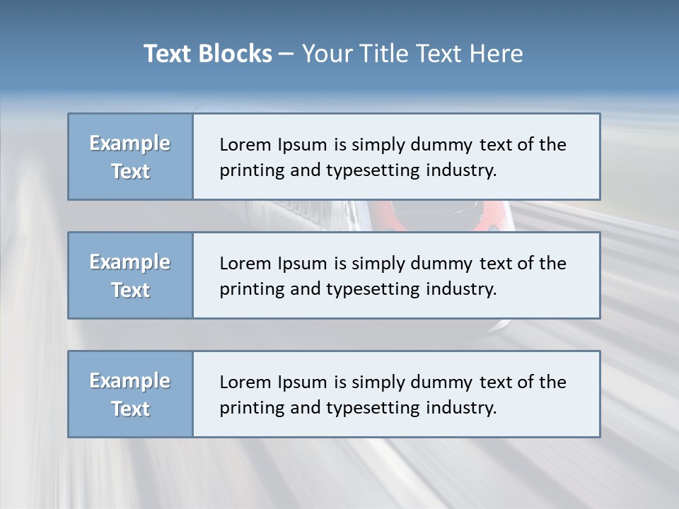 Track Vehicle Motion PowerPoint Template