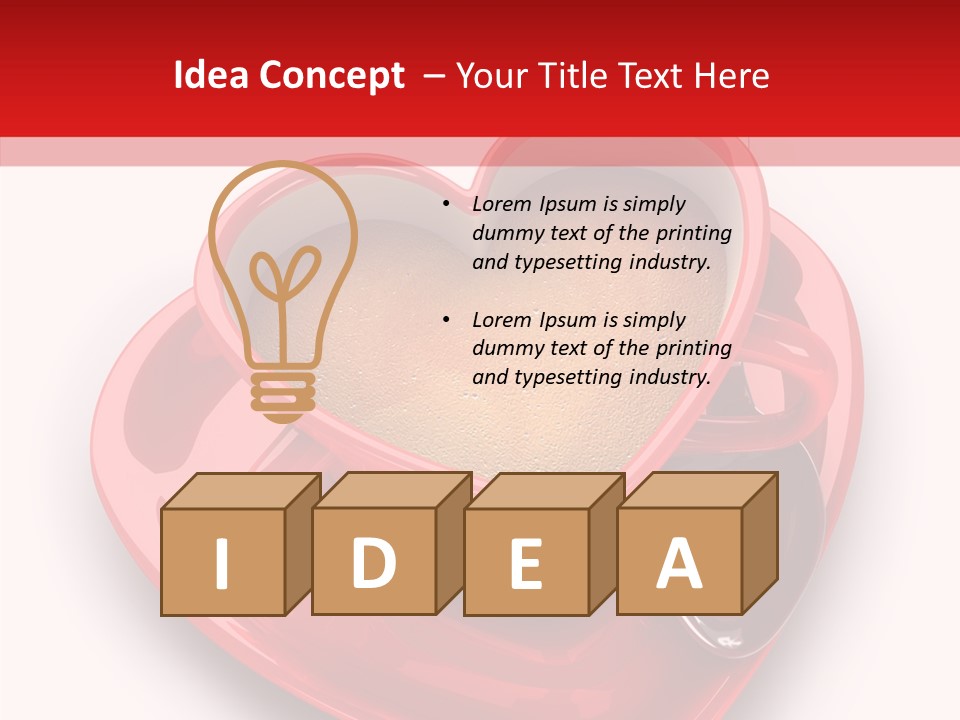 Red Isolated Valentine's Day PowerPoint Template