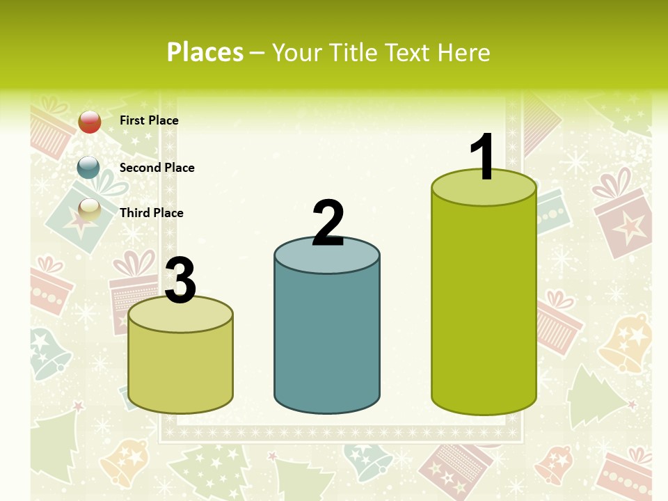 Ornament Snowflake Cartoon PowerPoint Template