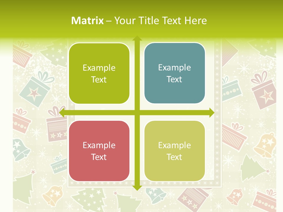 Ornament Snowflake Cartoon PowerPoint Template