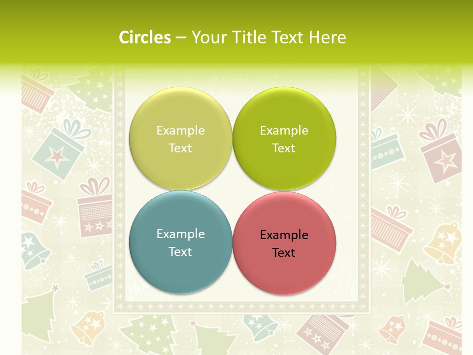 Ornament Snowflake Cartoon PowerPoint Template