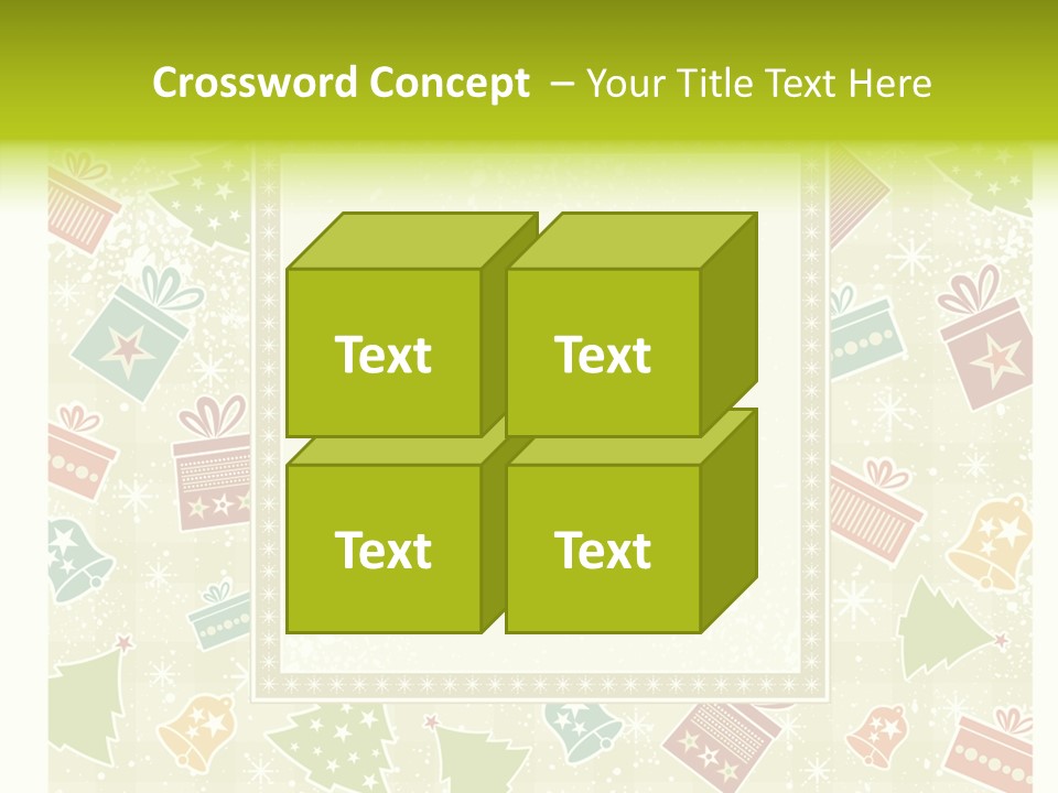 Ornament Snowflake Cartoon PowerPoint Template