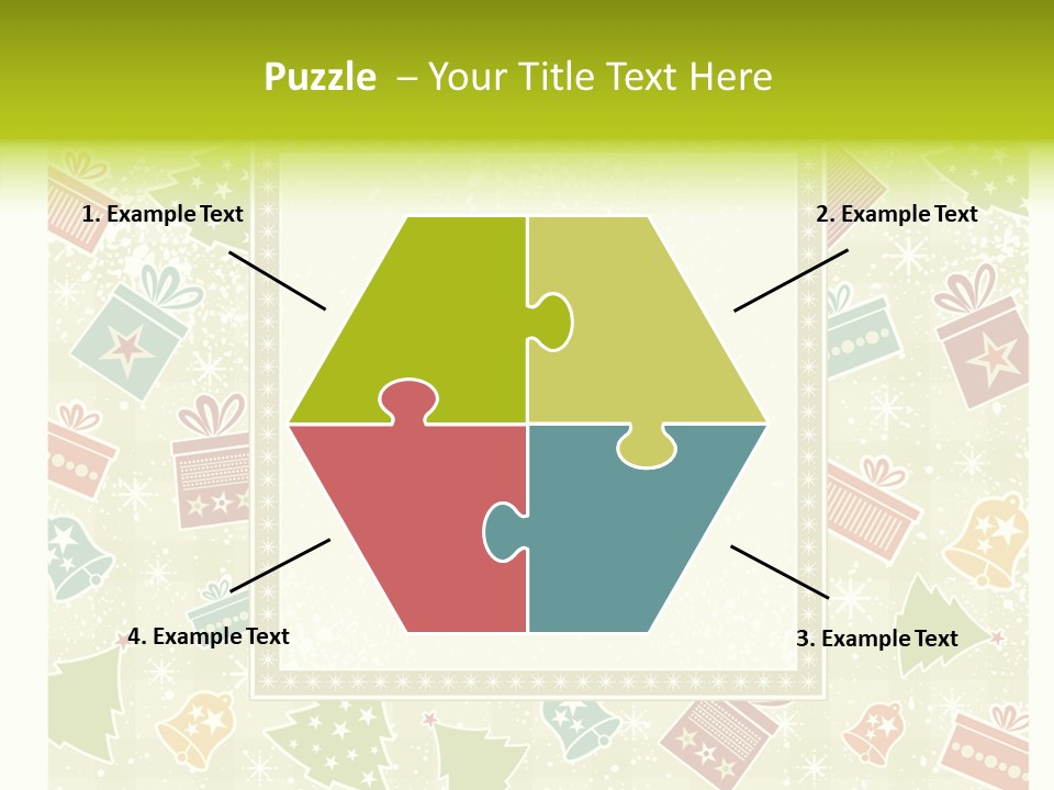 Ornament Snowflake Cartoon PowerPoint Template