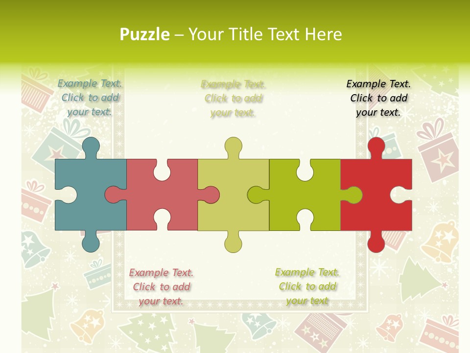 Ornament Snowflake Cartoon PowerPoint Template