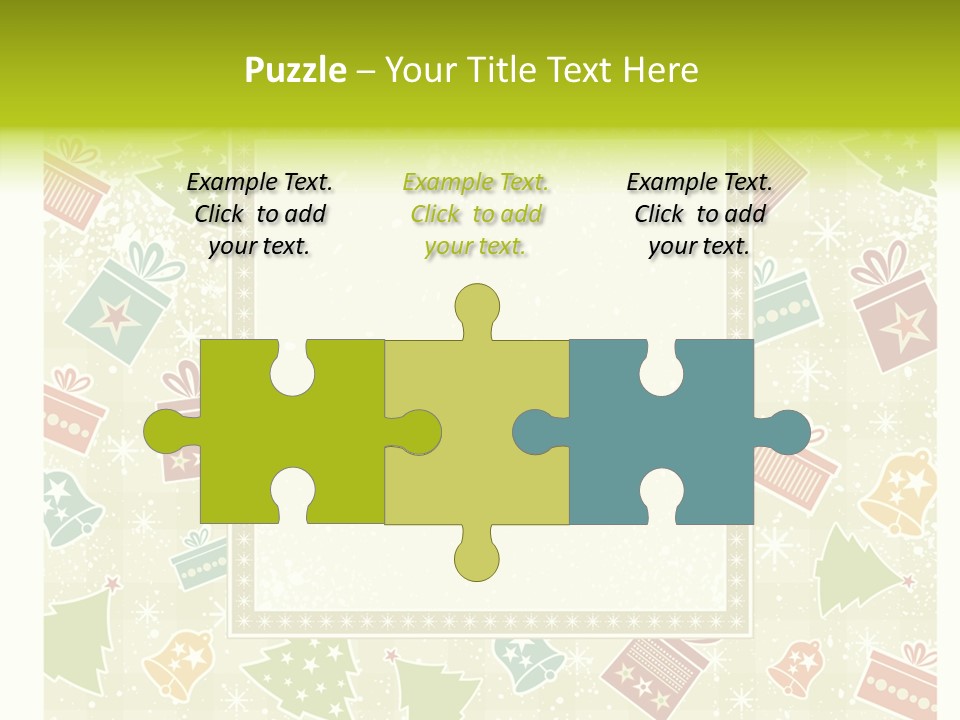 Ornament Snowflake Cartoon PowerPoint Template