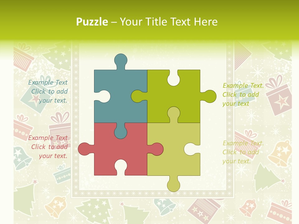 Ornament Snowflake Cartoon PowerPoint Template