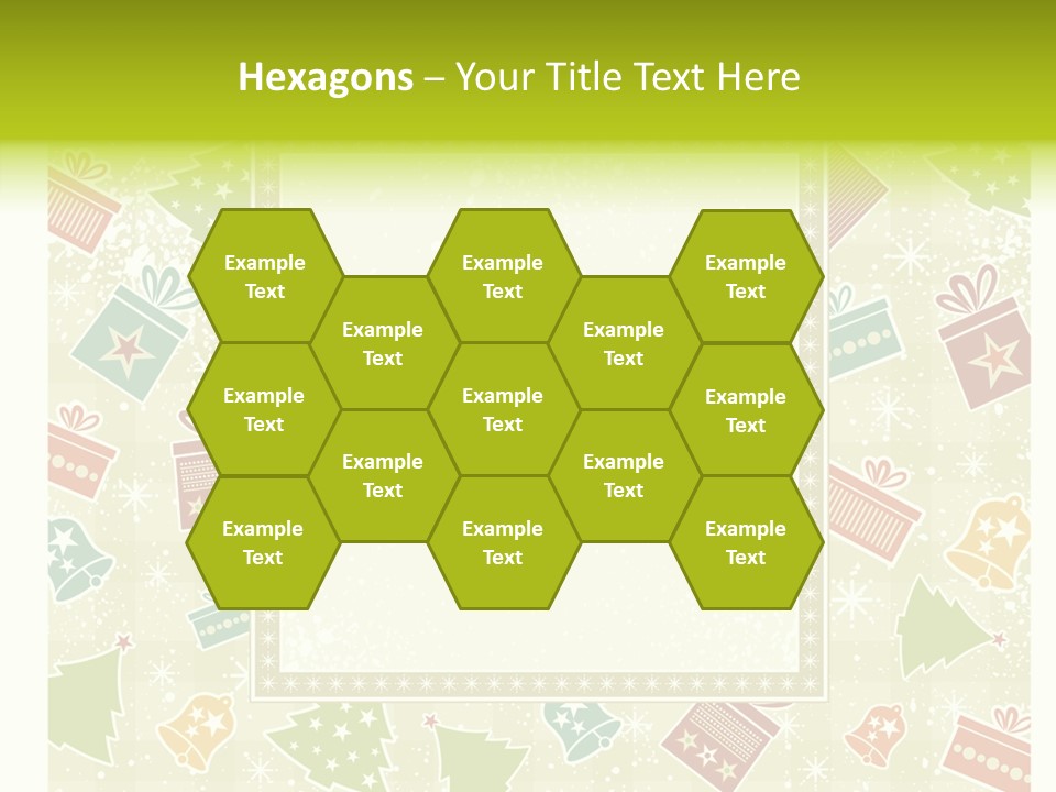 Ornament Snowflake Cartoon PowerPoint Template