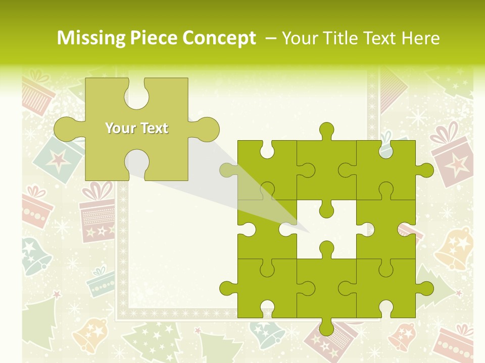 Ornament Snowflake Cartoon PowerPoint Template