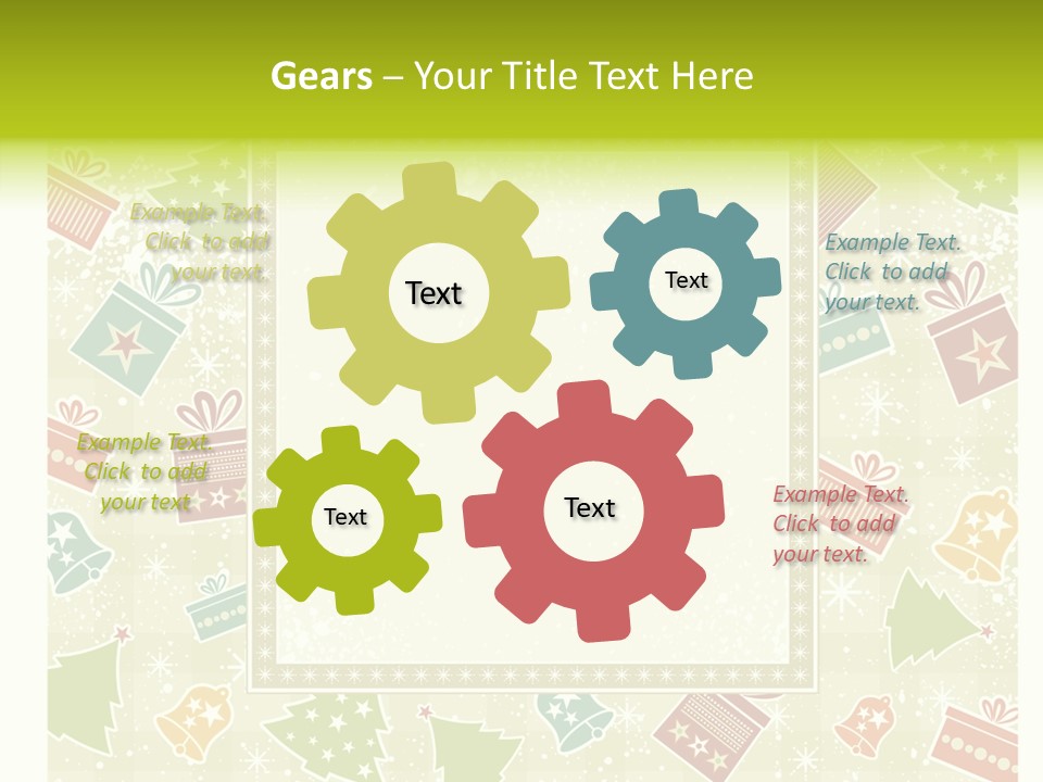 Ornament Snowflake Cartoon PowerPoint Template