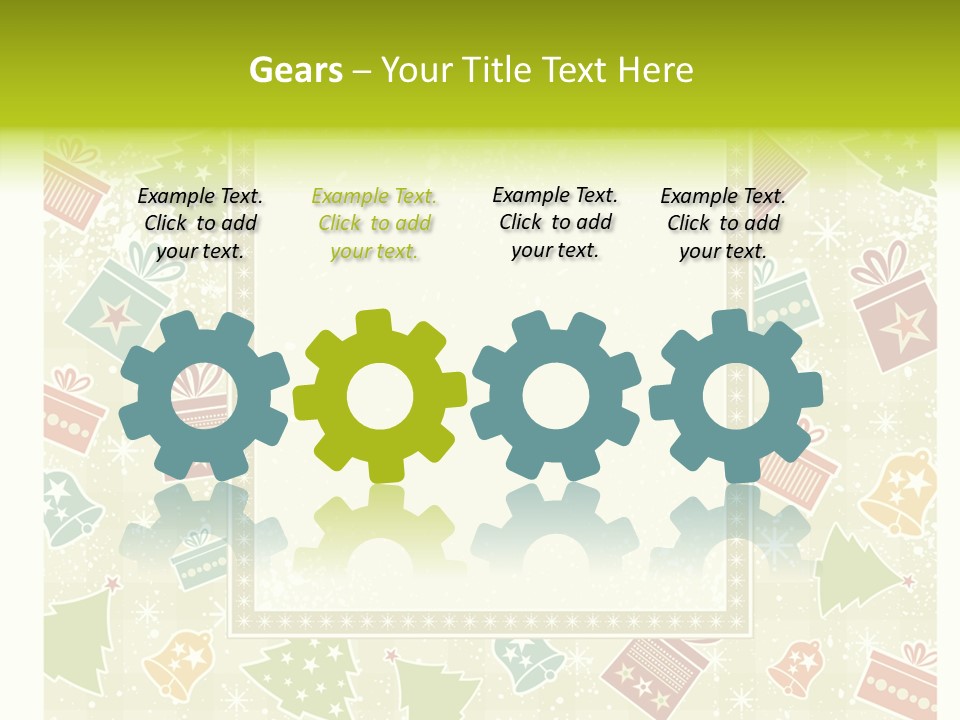 Ornament Snowflake Cartoon PowerPoint Template