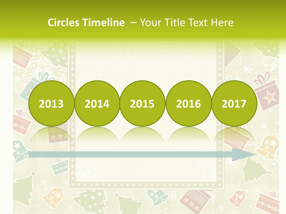 Ornament Snowflake Cartoon PowerPoint Template