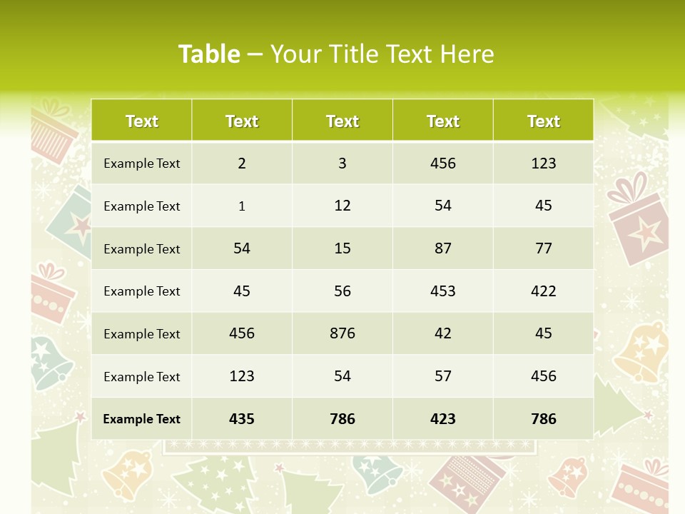 Ornament Snowflake Cartoon PowerPoint Template