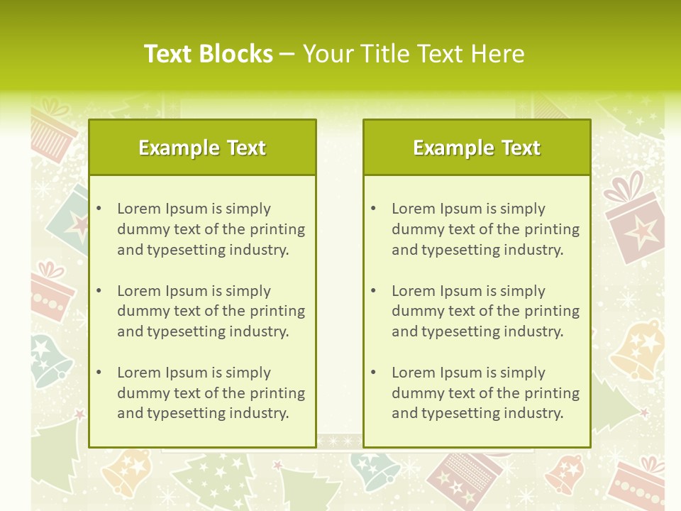 Ornament Snowflake Cartoon PowerPoint Template