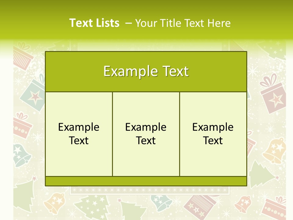 Ornament Snowflake Cartoon PowerPoint Template