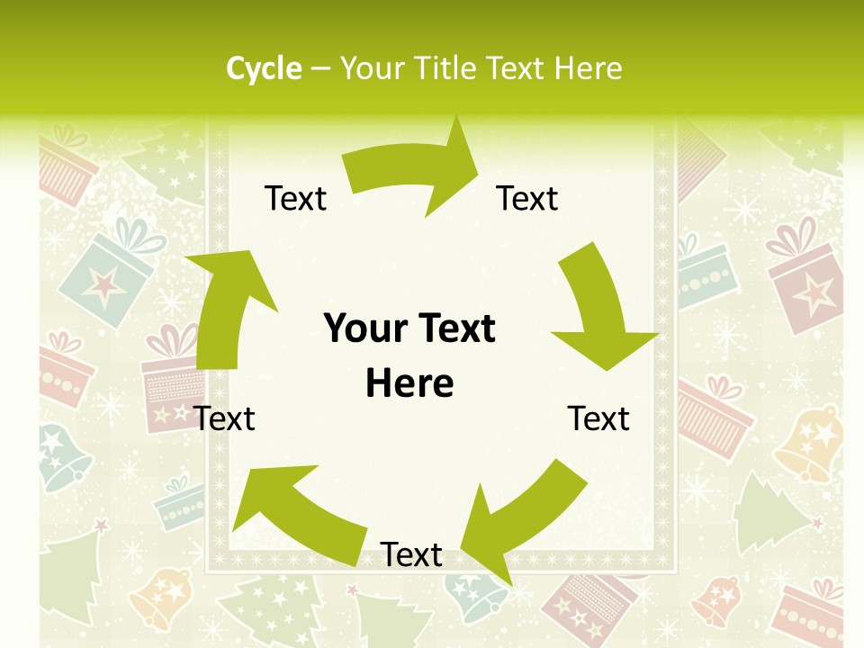 Ornament Snowflake Cartoon PowerPoint Template