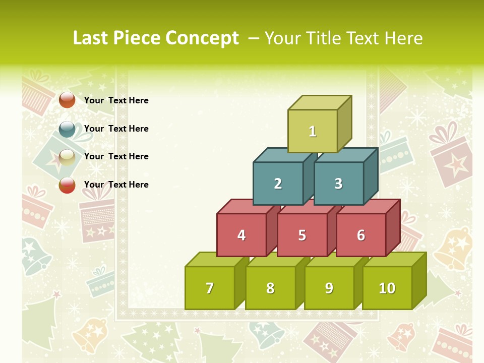 Ornament Snowflake Cartoon PowerPoint Template