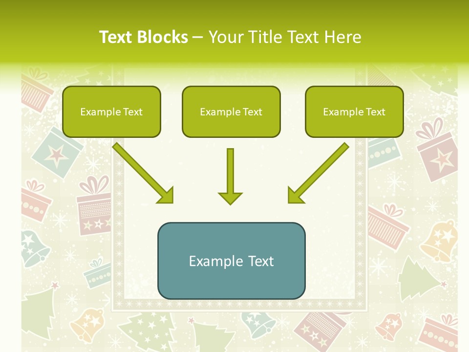 Ornament Snowflake Cartoon PowerPoint Template