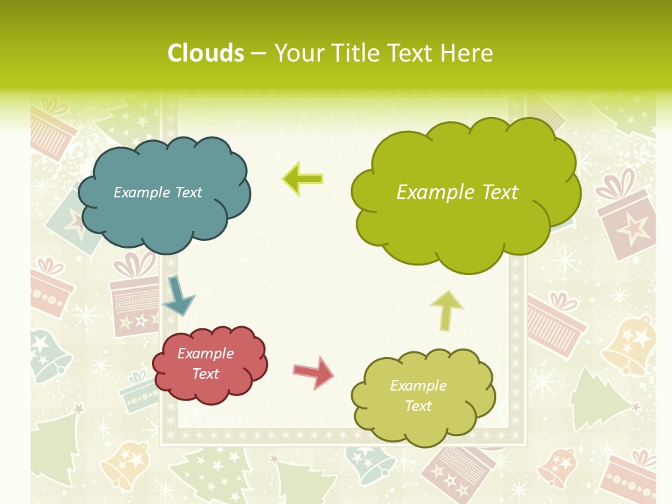 Ornament Snowflake Cartoon PowerPoint Template