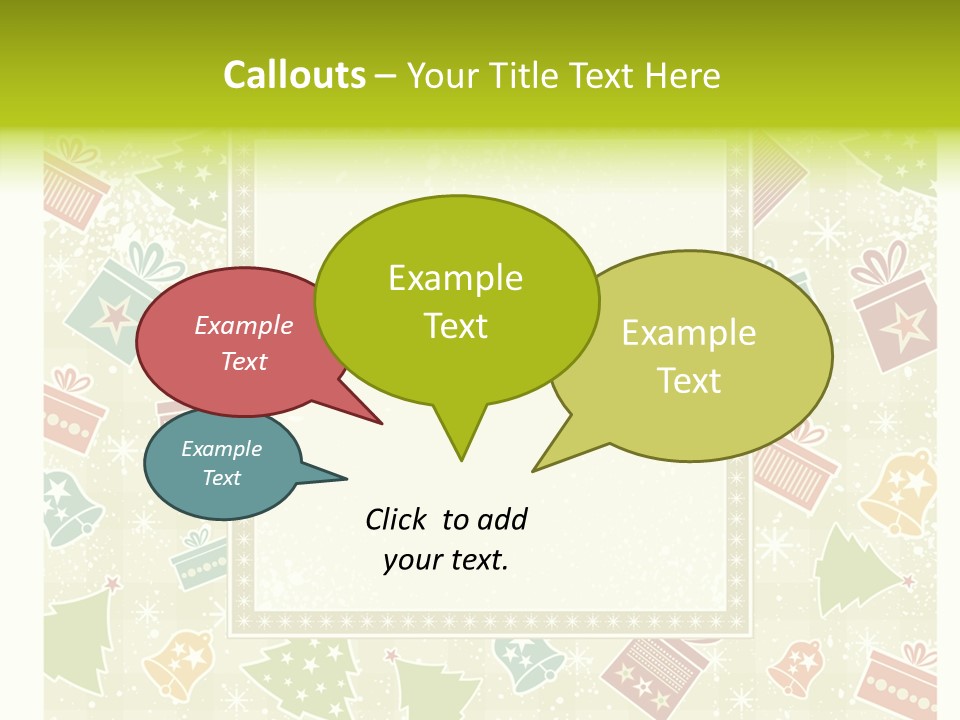 Ornament Snowflake Cartoon PowerPoint Template