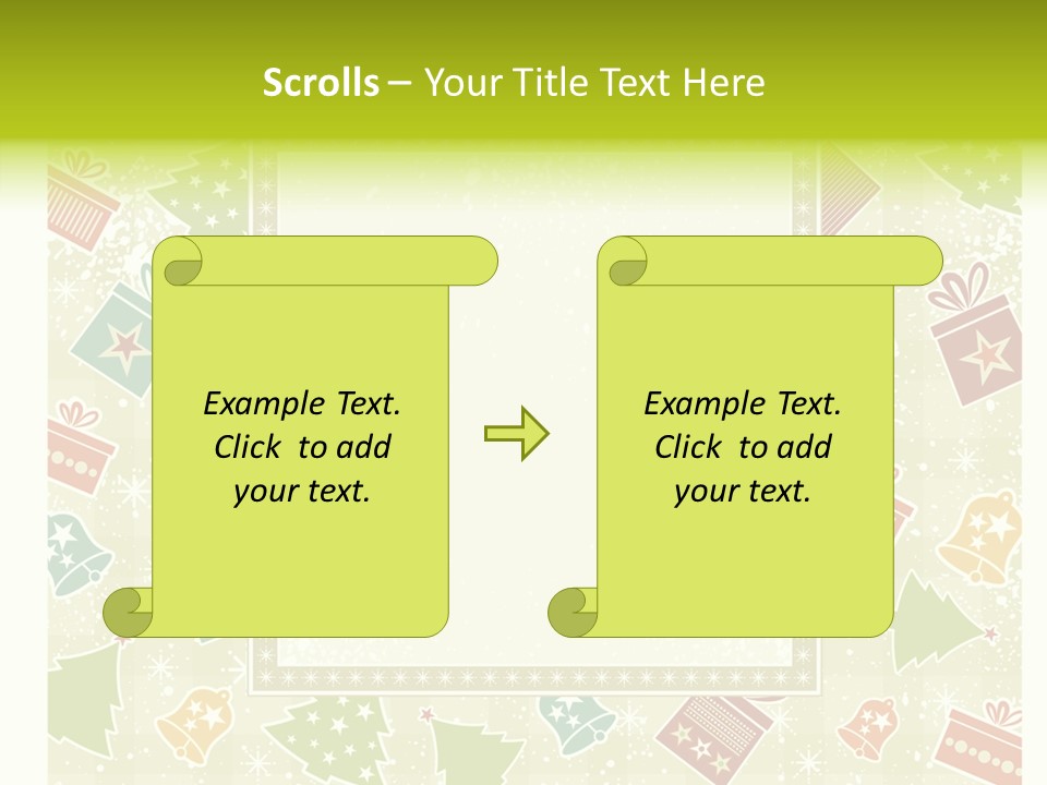 Ornament Snowflake Cartoon PowerPoint Template