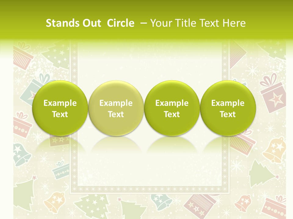 Ornament Snowflake Cartoon PowerPoint Template