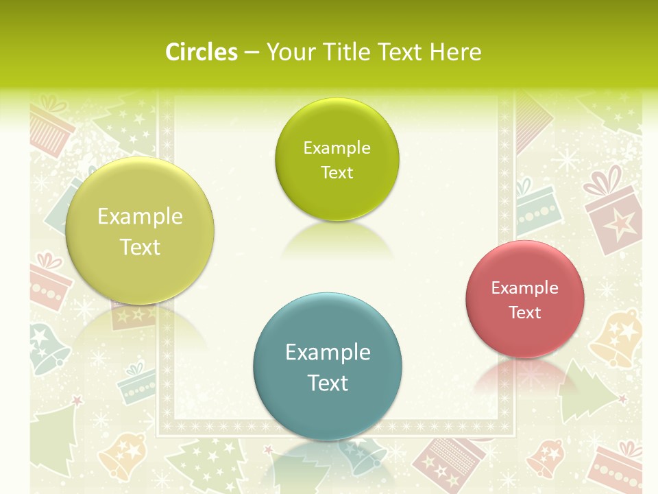 Ornament Snowflake Cartoon PowerPoint Template